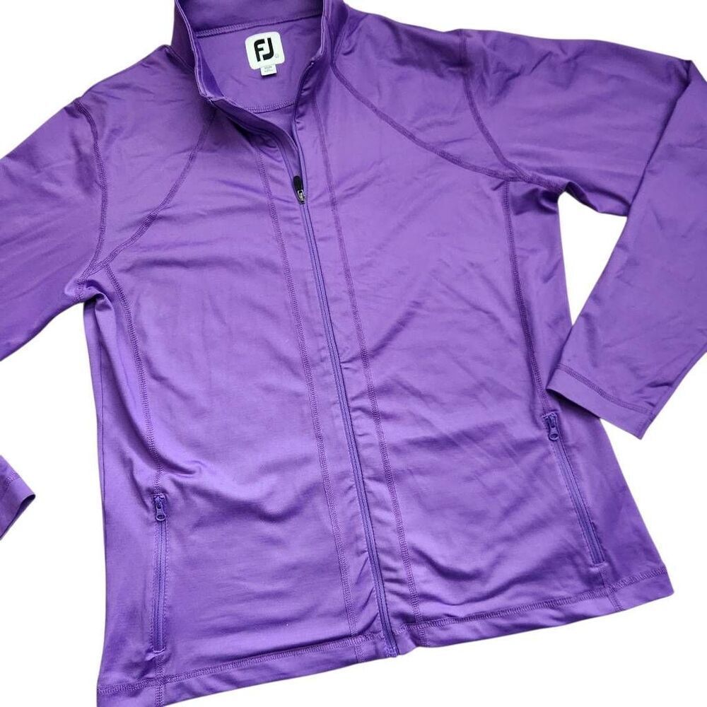 FootJoy Jacket Womens Large Golf Dri Fit Full Zip Athleticwear‎ Purple